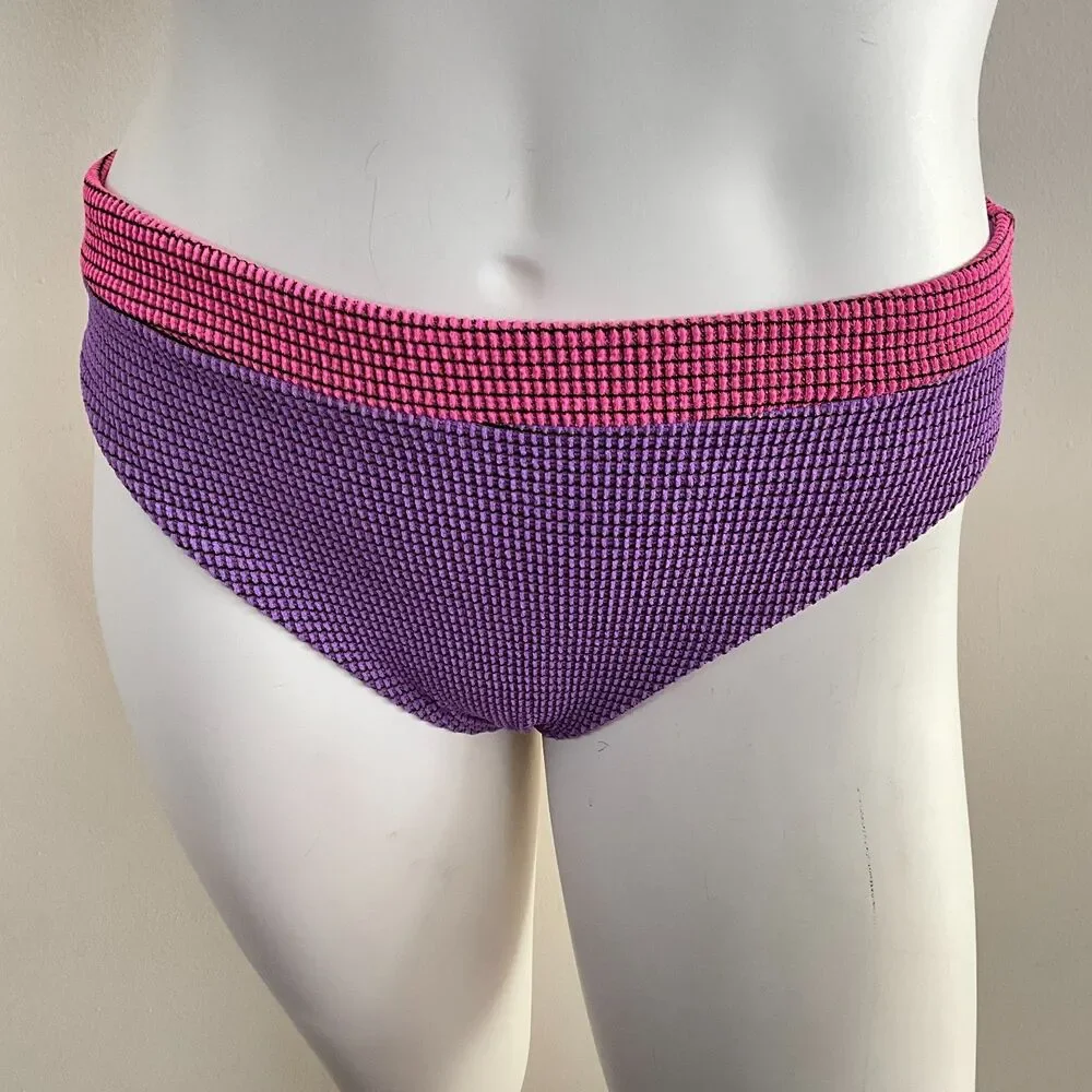 Agua Bendita Penelope Bathingsuit Bikini Bottom Purple Pink L